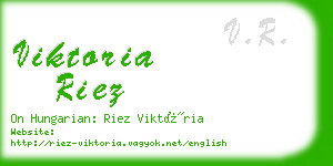 viktoria riez business card